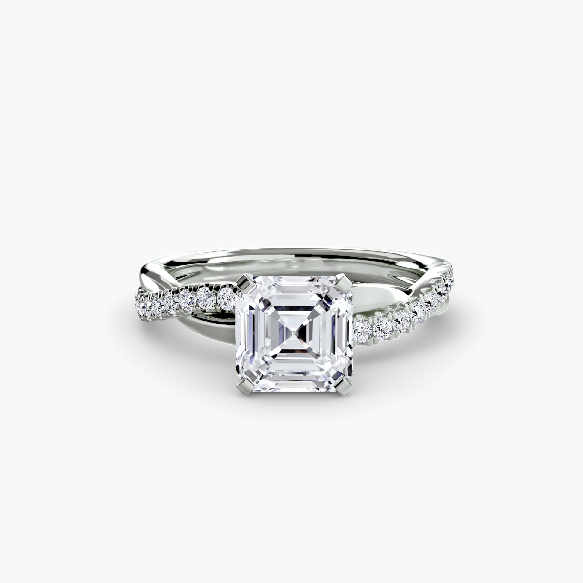 The Emerald Twist Pavé Ring.