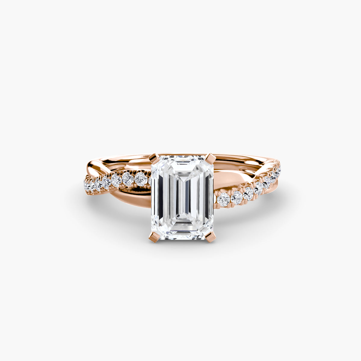 The Emerald Twist Pavé Ring.