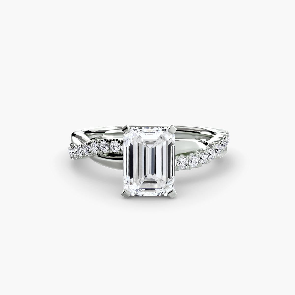 The Emerald Twist Pavé Ring.