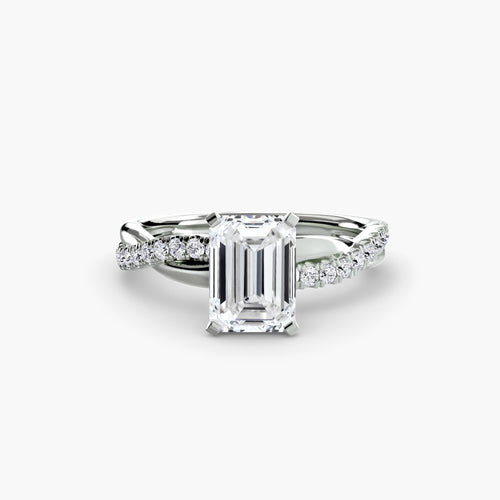 The Emerald Twist Pavé Ring.