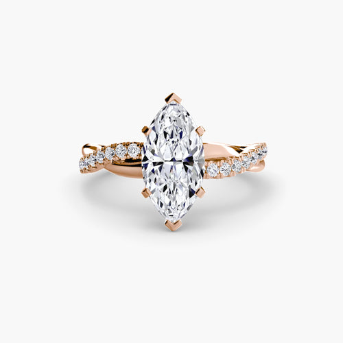 The Emerald Twist Pavé Ring.