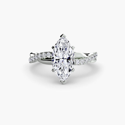 The Emerald Twist Pavé Ring.