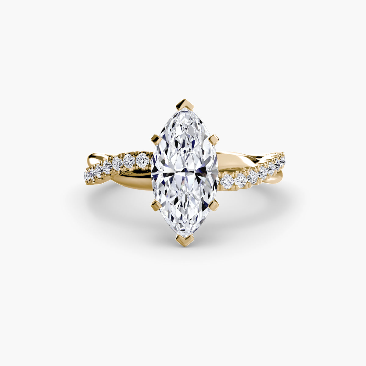 The Emerald Twist Pavé Ring.