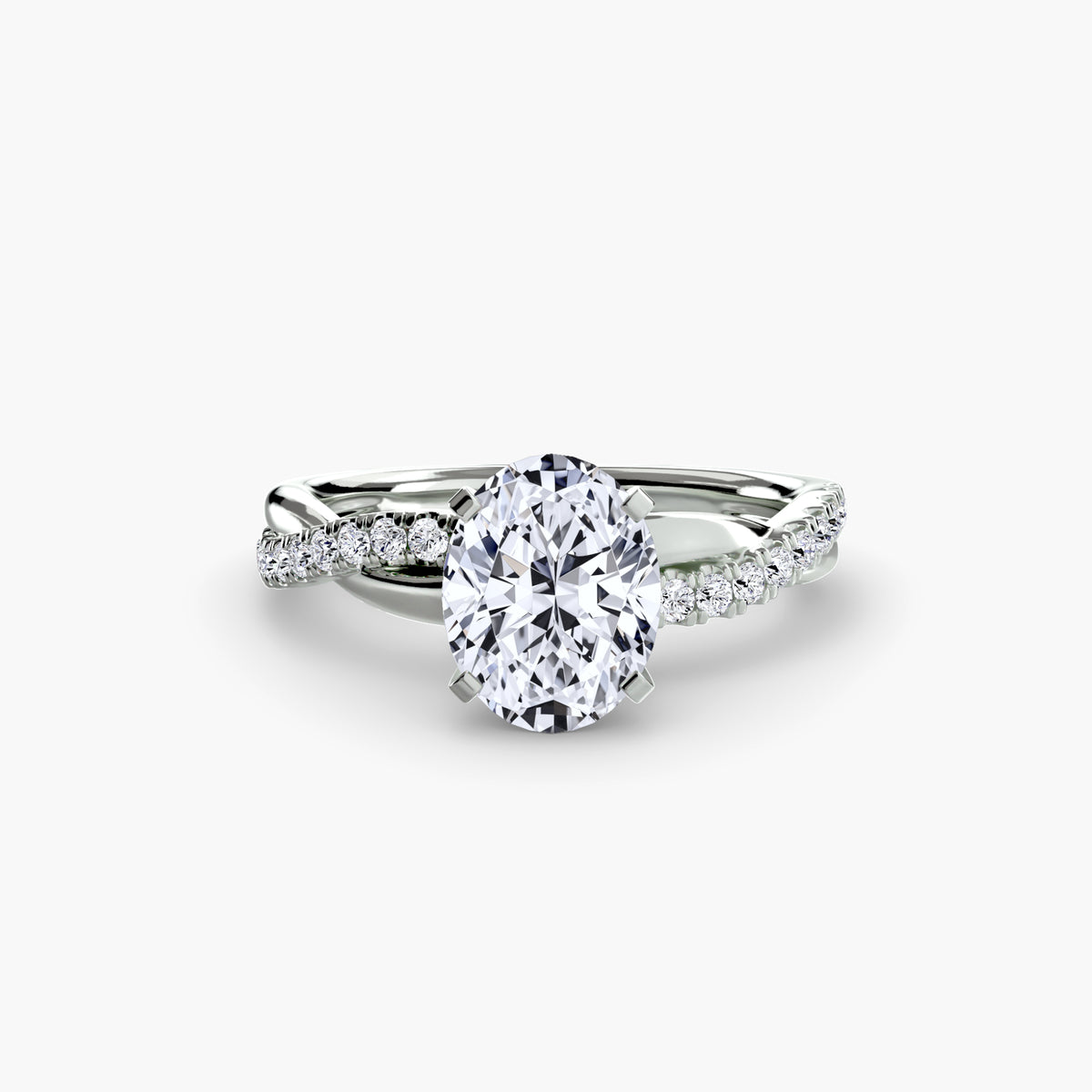 The Emerald Twist Pavé Ring.