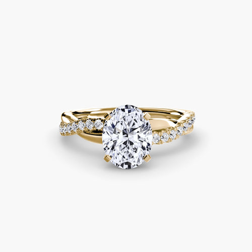 The Emerald Twist Pavé Ring.