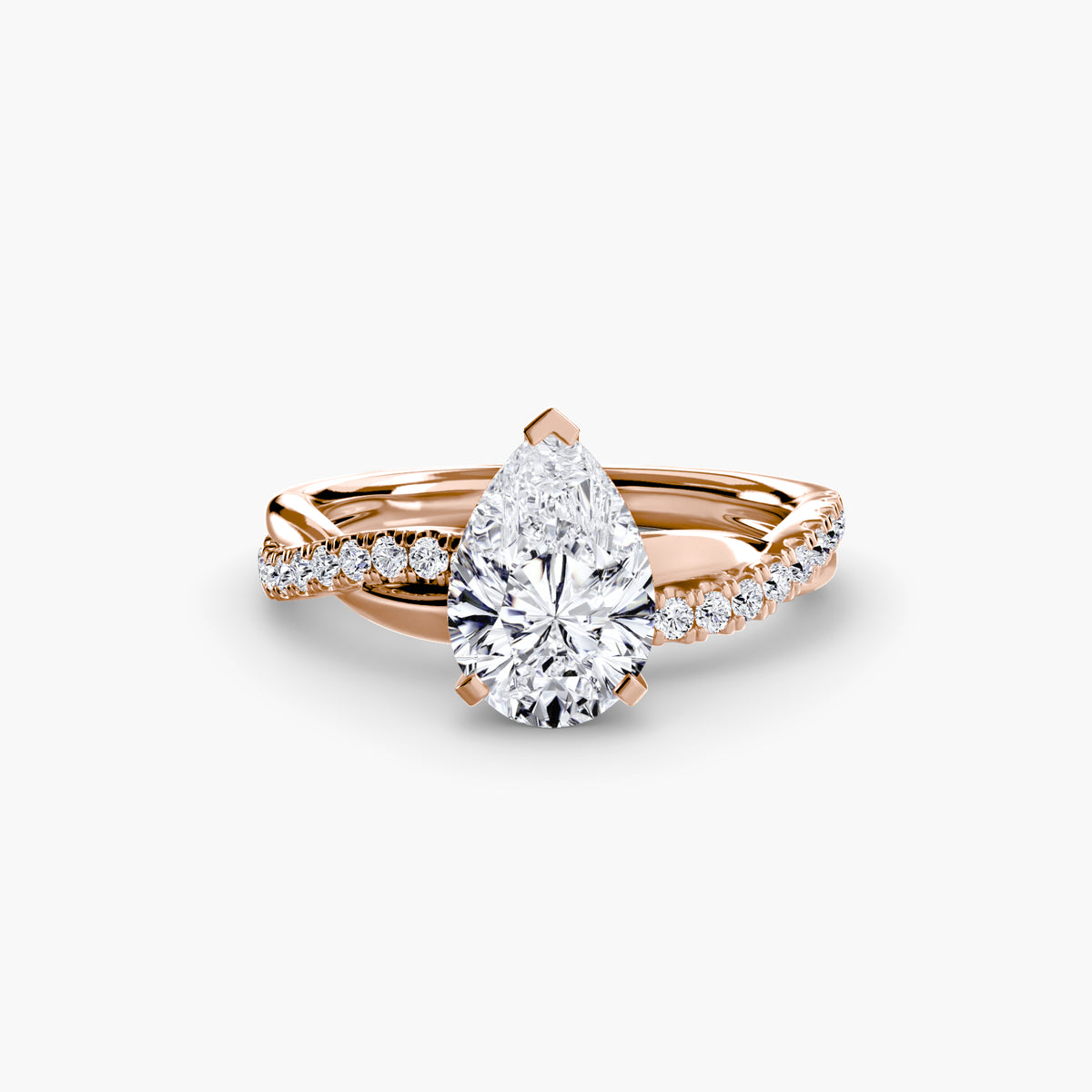 The Emerald Twist Pavé Ring.