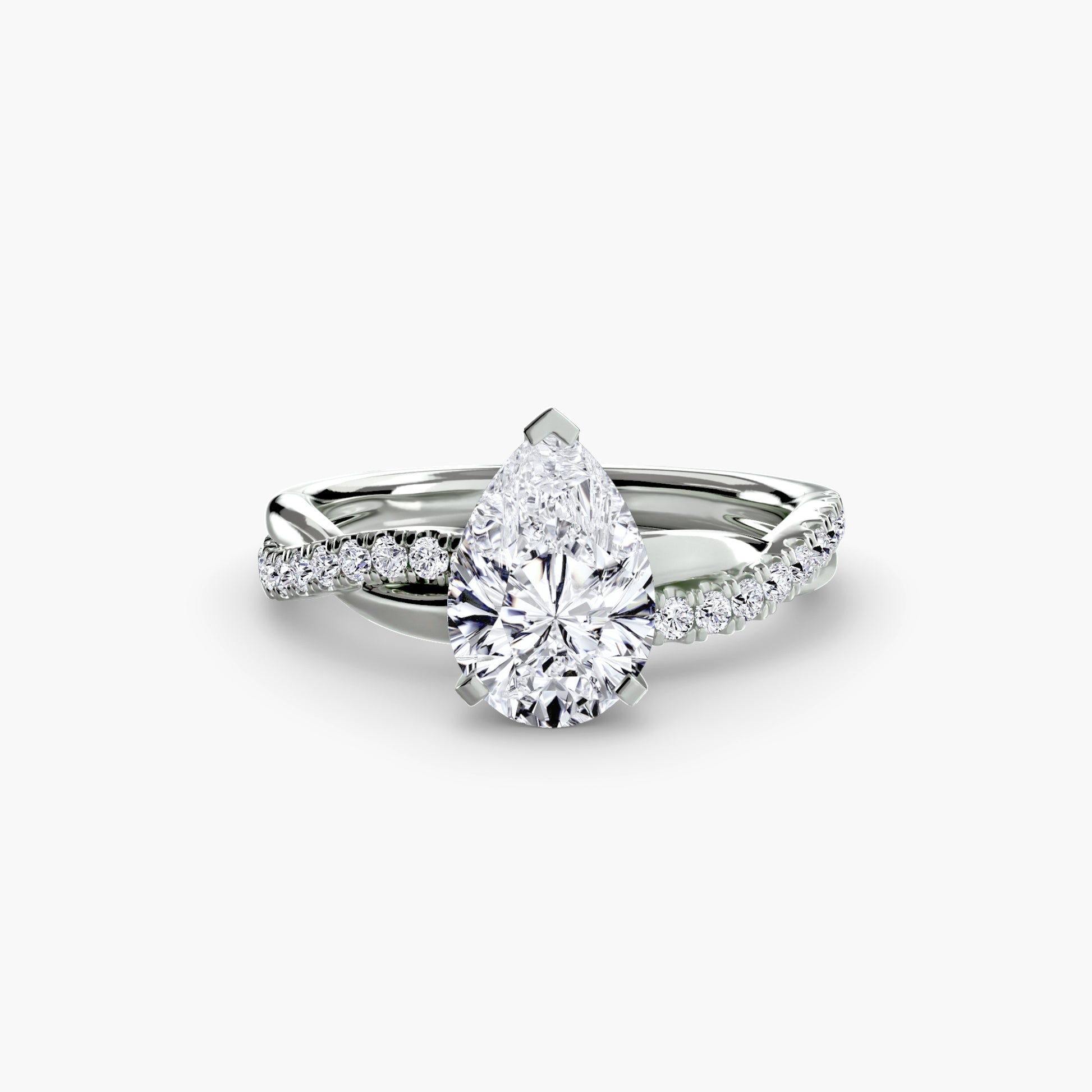 The Emerald Twist Pavé Ring.