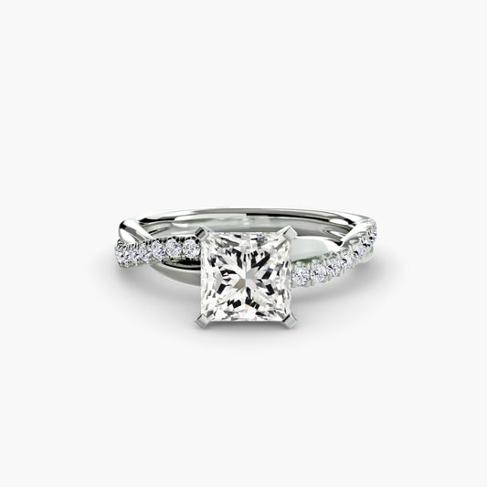 The Emerald Twist Pavé Ring.