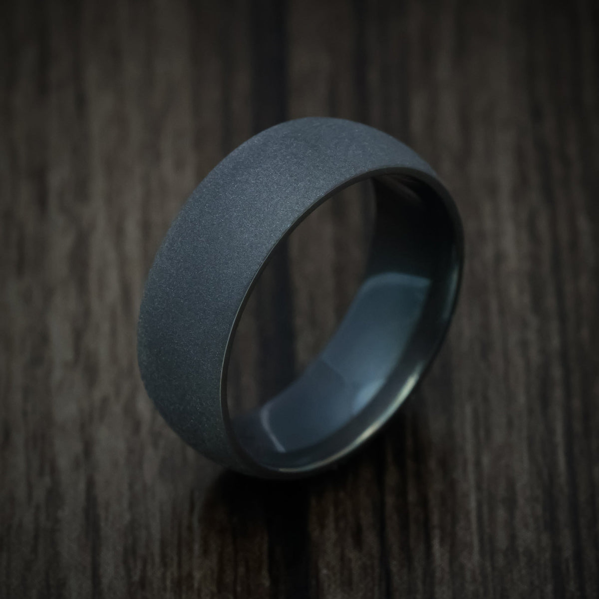 Achilles XIII - Darkened Tantalum Men's Starter Wedding Ring - view 3 - Nura Lab