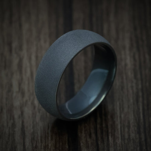 Achilles XIII - Darkened Tantalum Men's Starter Wedding Ring - view 3 - Nura Lab