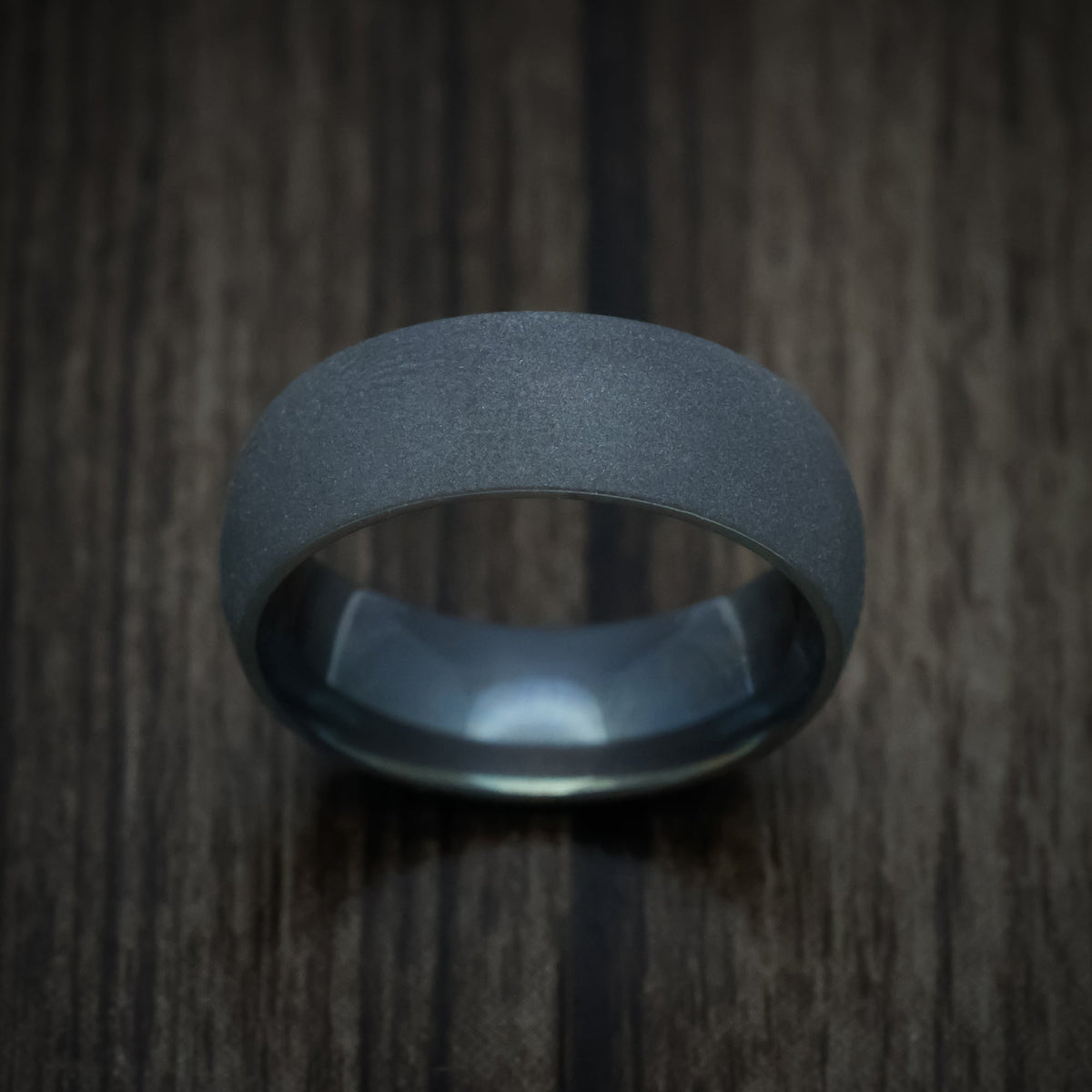 Achilles XIII - Darkened Tantalum Men's Starter Wedding Ring - view 2 - Nura Lab