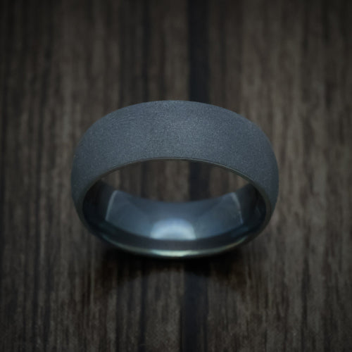 Achilles XIII - Darkened Tantalum Men's Starter Wedding Ring - view 2 - Nura Lab