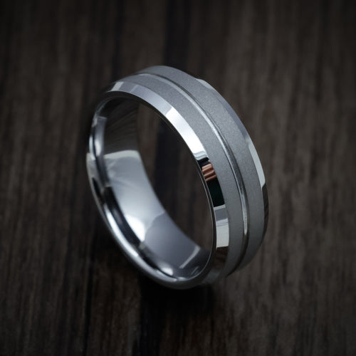 Citadel XV - Tungsten Band Men's Wedding Ring - view 5 - Nura Lab