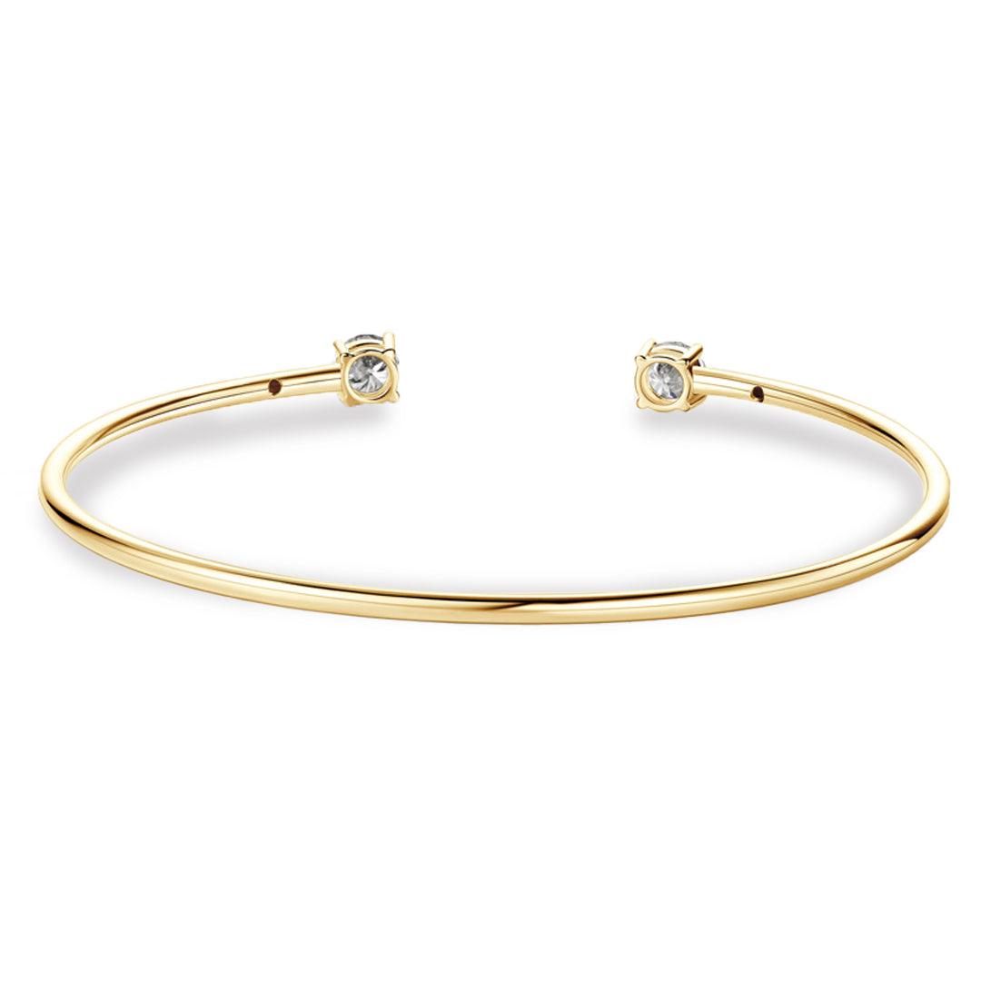 Yaresa Two-Stone Moissanite Cuff Bracelet by Nura Lab
