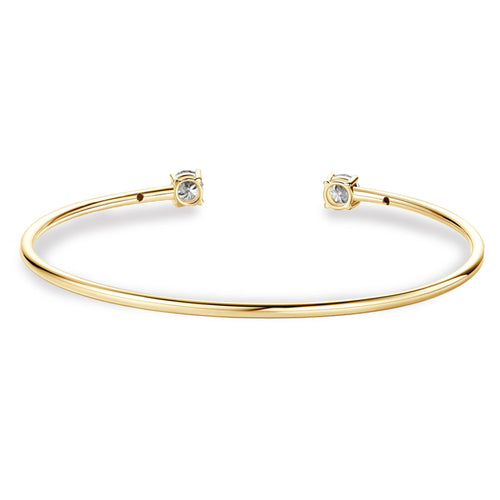 Yaresa Two-Stone Moissanite Cuff Bracelet by Nura Lab