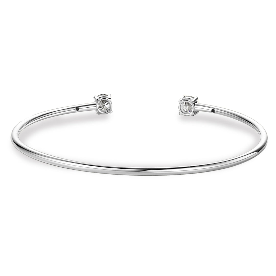 Yaresa Two-Stone Moissanite Cuff Bracelet by Nura Lab