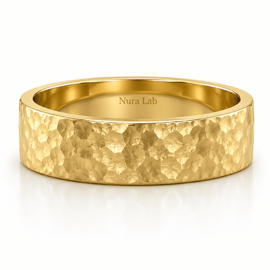 Diosa - Hammered Men’s Engagement Ring