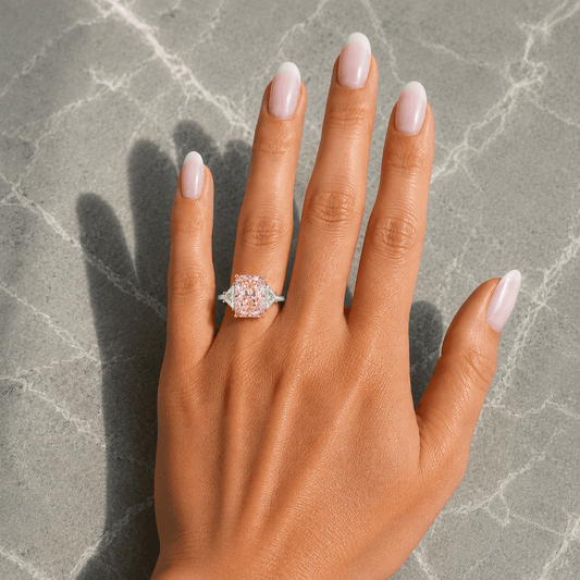 Meryl - Trilogy Radiant Cut Pink Diamond.