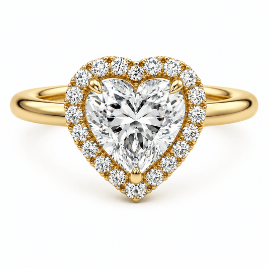 Amelia - Heart Shape Halo Lab Grown Diamond Engagement Ring