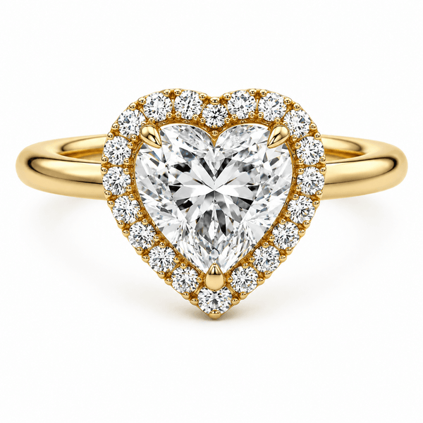 Amelia - Heart Shape Halo Lab Grown Diamond Engagement Ring