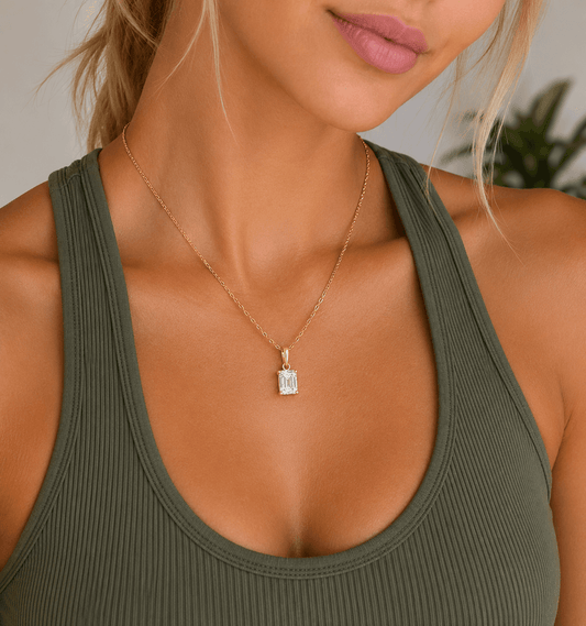 Hale - Lab Moissanite Necklace 14K Gold