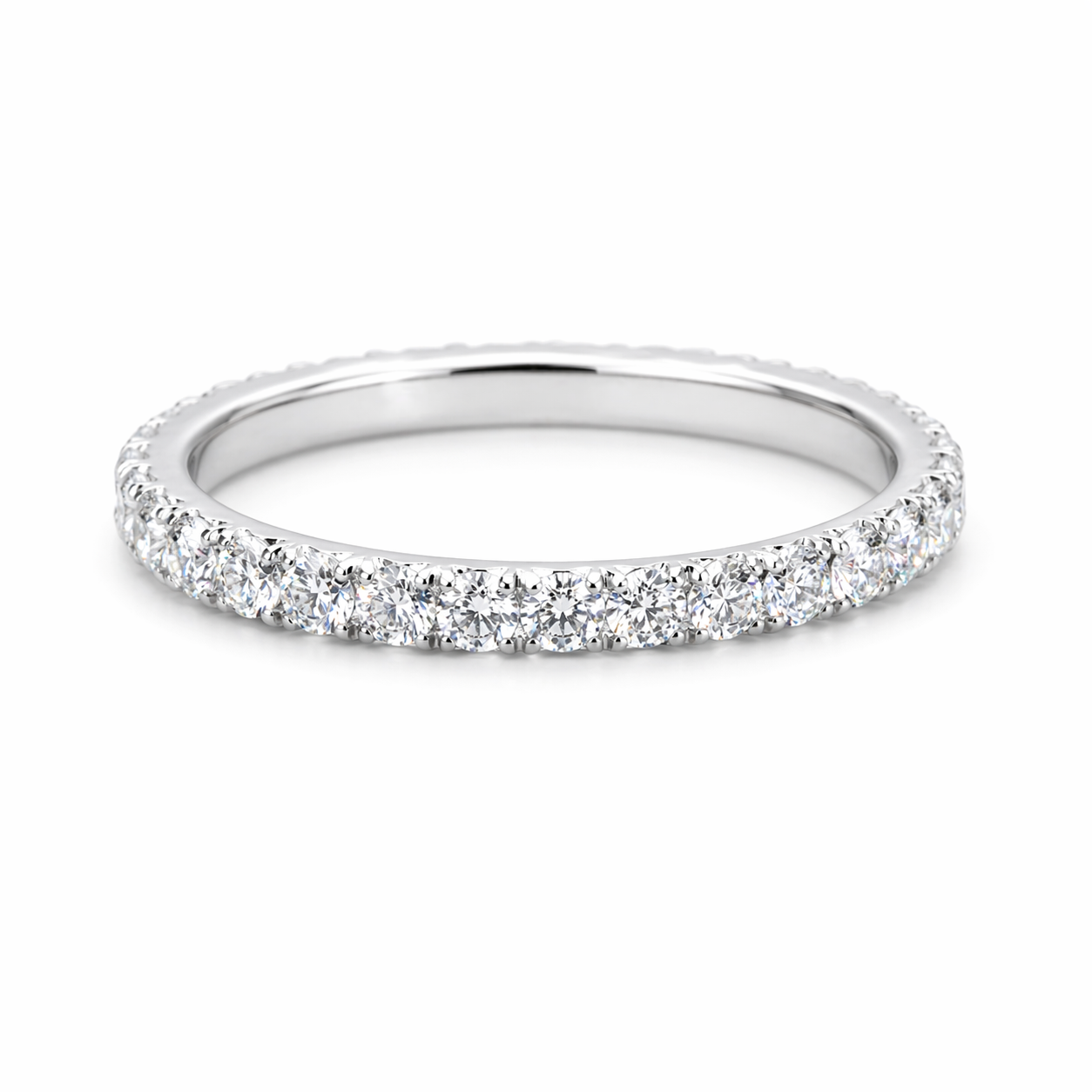 Lucy - Wedding Band 14K White Gold Nura Lab