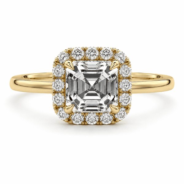 Celestial - Asscher Halo Lab Grown Diamond Engagement Ring