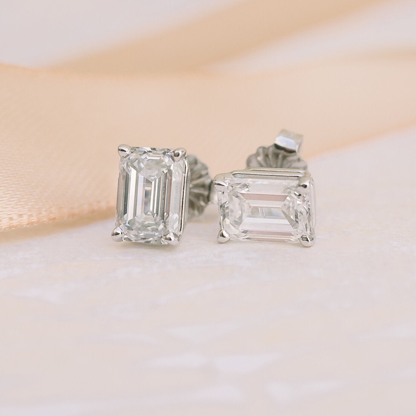 Abigail Emerald Stud Earrings - Raphana Jewellery