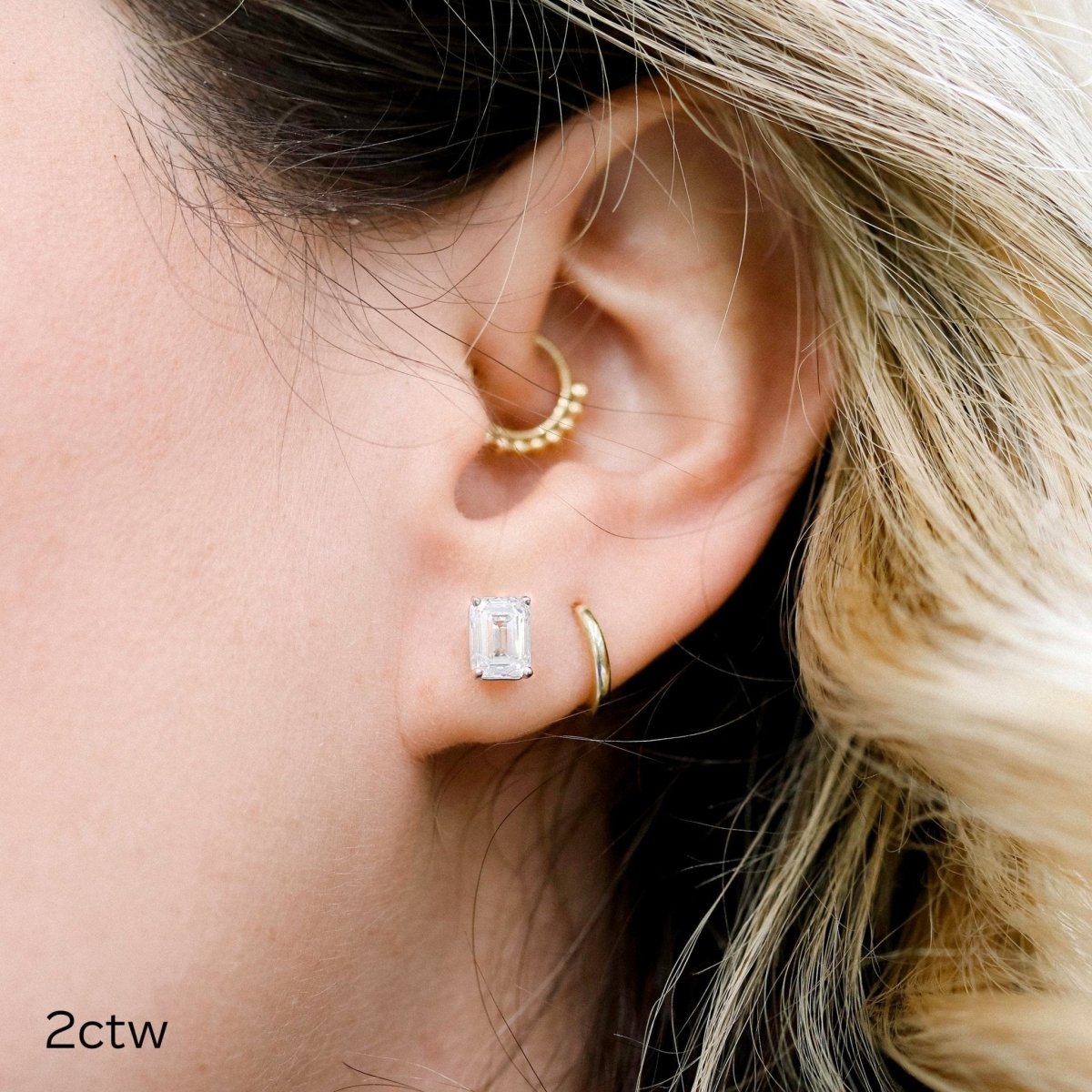 Abigail Emerald Stud Earrings - Raphana Jewellery