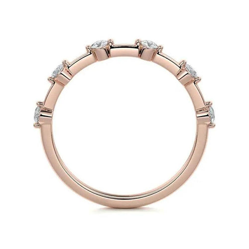 Alana Moissanite Wedding Band - Raphana Jewellery