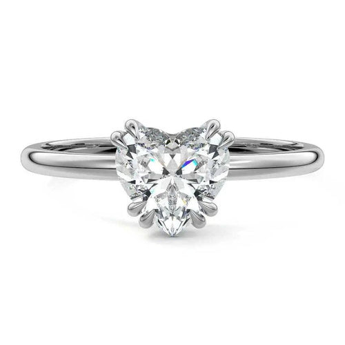 Lotus - Heart Shape Solitaire Lab Grown Diamond Engagement Ring Raphana Jewellery