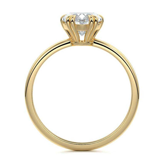 Lotus - Heart Shape Solitaire Lab Grown Diamond Engagement Ring