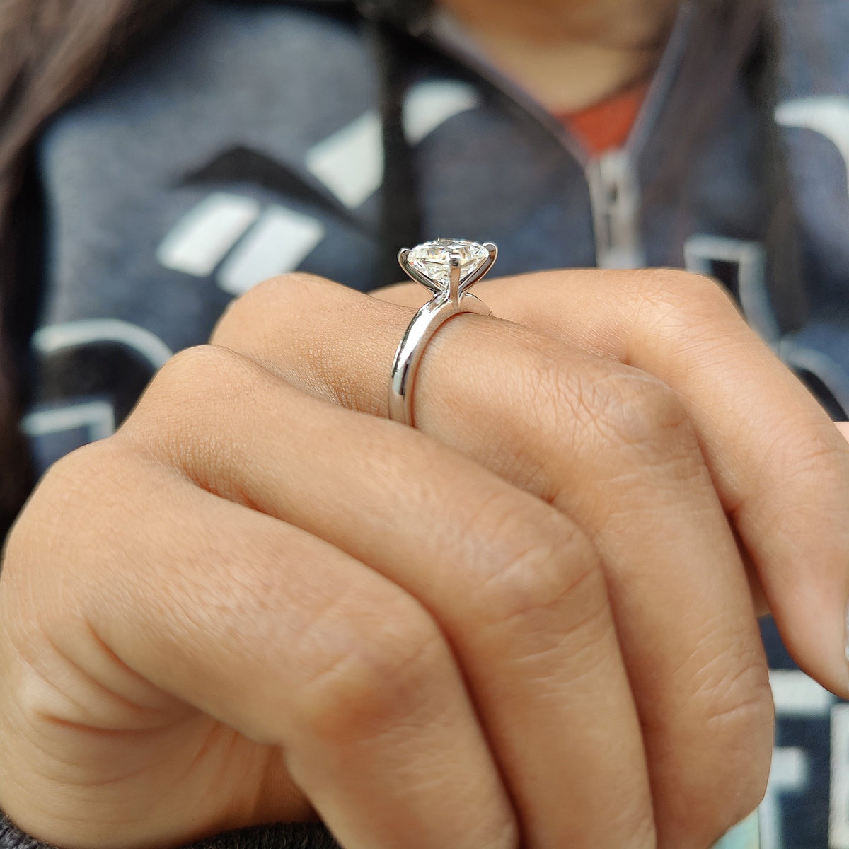 Odette Nell - Solitaire Setting Cushion Cut Engagement Ring