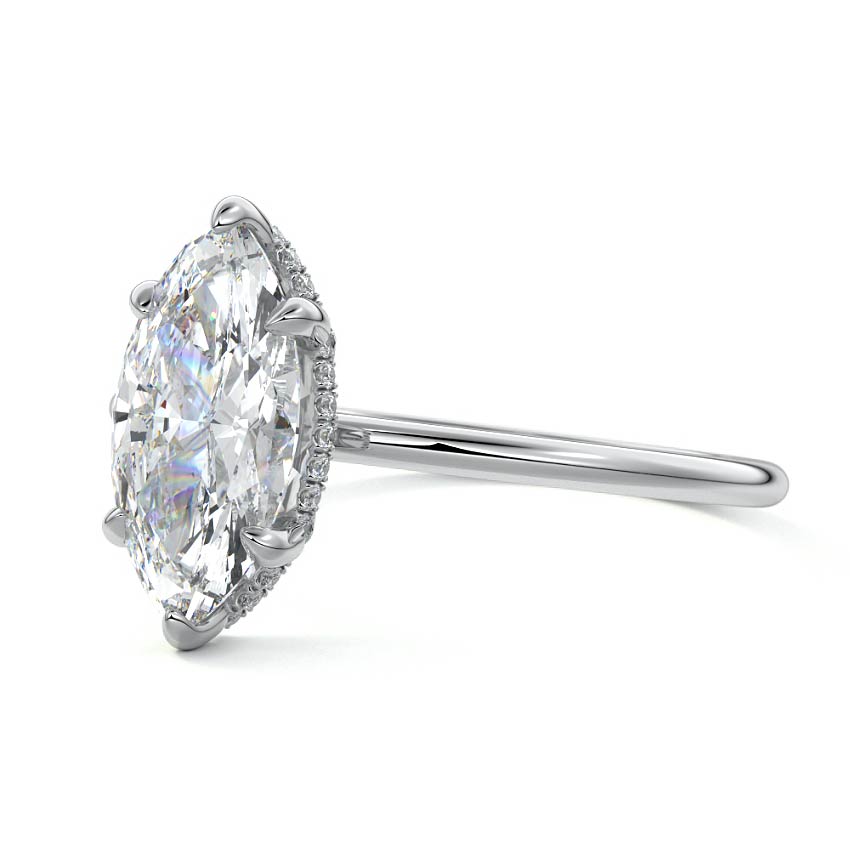 Aria Moissanite Solitaire Marquise Engagement Ring - Raphana Jewellery