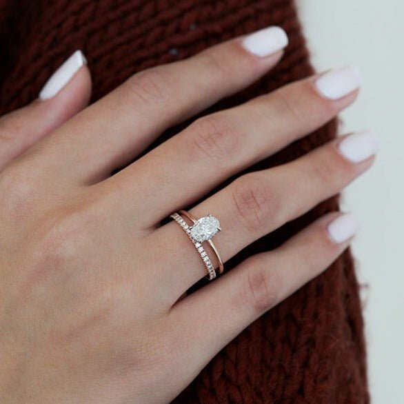 Arlet 2 Carat Oval Solitaire Moissanite Ring - Raphana Jewellery