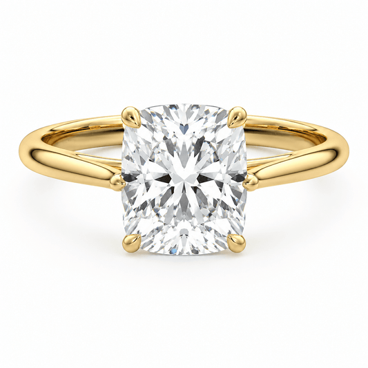Dominique - Cushion Solitaire Lab Grown Diamond Engagement Ring