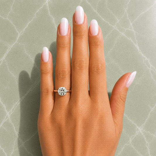 Amayah - Round Solitaire Lab Grown Diamond Engagement Ring