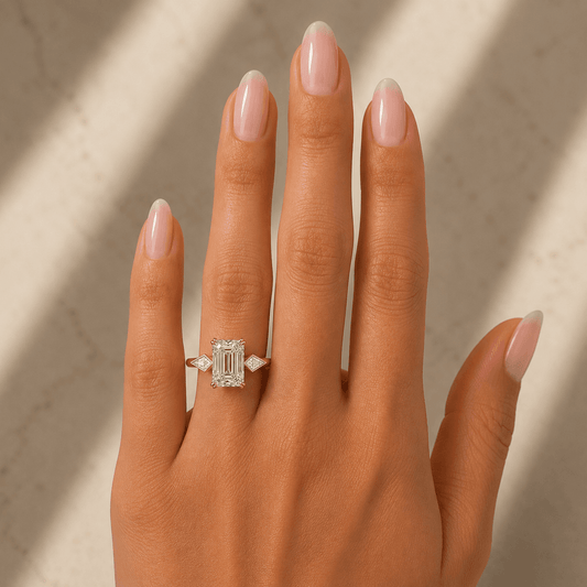 Freya - Radiant Three Stone Lab Grown Diamond Engagement Ring