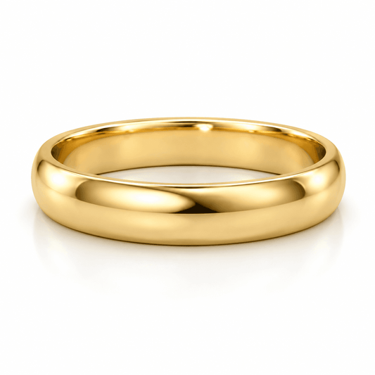Dom - Rounded Plain Band Wedding Ring