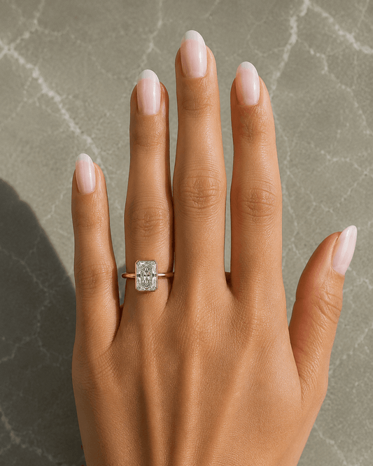 Moana - Radiant Bezel Lab Grown Diamond Engagement Ring