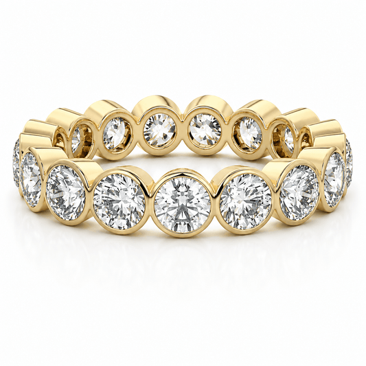 Ava - Round Lab Grown Diamond Bezel Eternity Band
