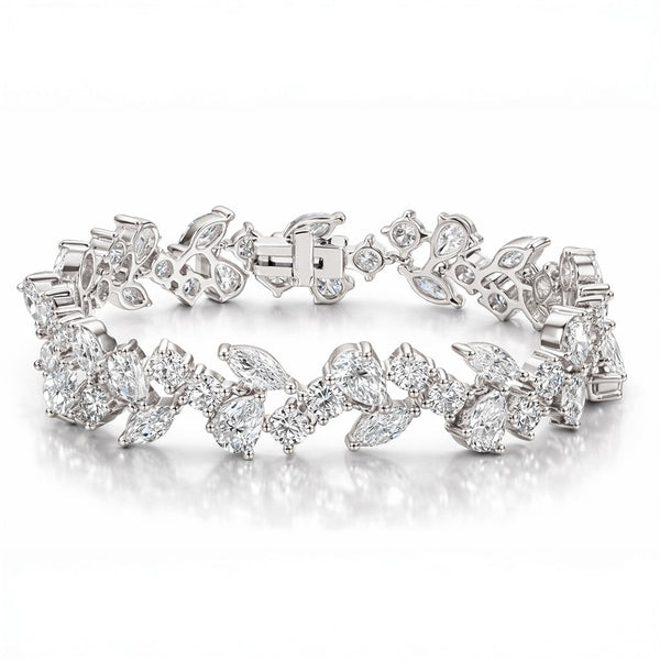 Elisabetta - Mixed Cut Moissanite Bracelet