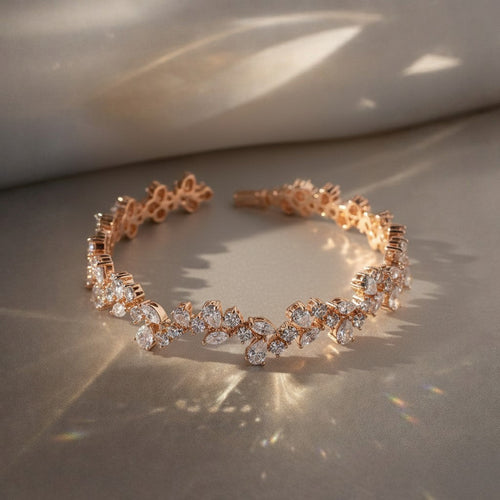 Elisabetta Mixed Cut Moissanite Bracelet by Nura Lab