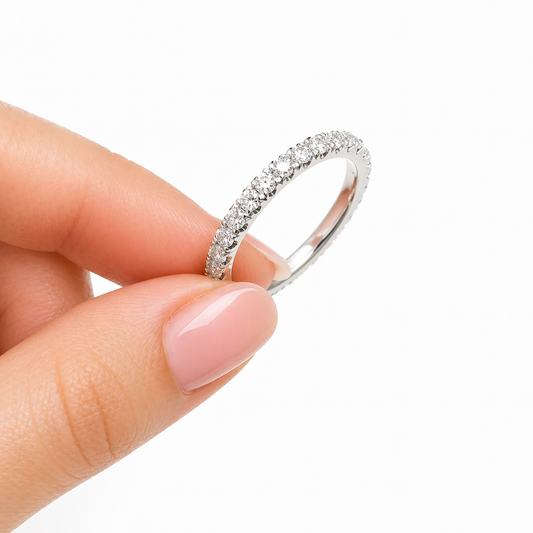 Lucy - Wedding Band 14K White Gold Nura Lab