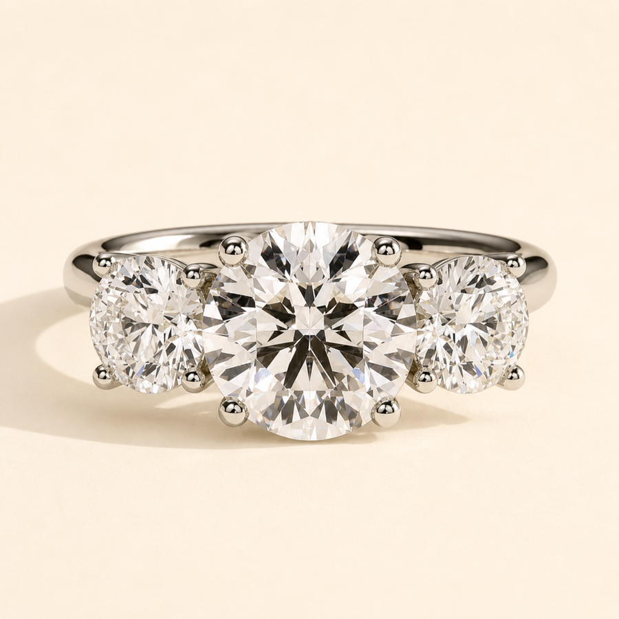 Trilogy engagement ring
