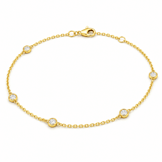 Miley - Moissanite Bracelet 14K Gold