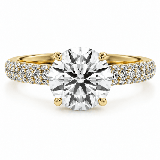 Luana - Triple Pavé Hidden Halo Lab Grown Diamond Engagement Ring