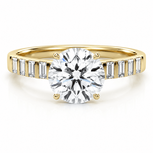 Magnolia - Fluted Lab Grown Diamond Engagement Ring