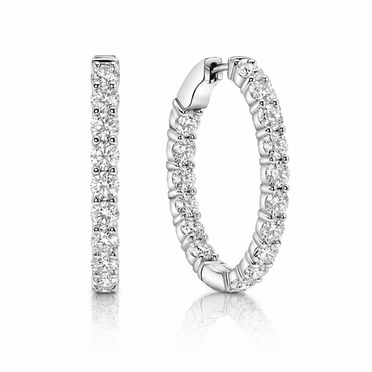 8 CT Large Hoops Earring