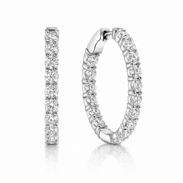 8 CT Large Hoops Earring